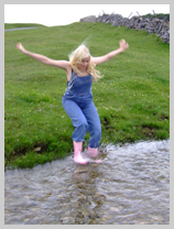  Dungaree Dipping on the High Moors featuring Modesty, the wild child 