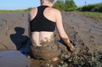 view details of set gm-2m66, Playing in the mud in yoga pants and a bra top