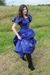 view details of set gm-3m019, Wearing a beautiful blue formal dress into very sloppy mud!