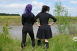 view details of set gm-4m015, Isabeau and Lady Jennifer get very muddy in sportawear