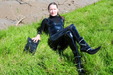 view details of set gm-4m024, Lucia takes to the mudbanks in PVC, boots, and opera gloves
