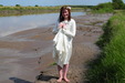 view details of set gm-4m028, Miss Abigail in a beautiful wedding dress is the Midsummer Mud Sacrifice