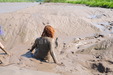 view details of set gm-4m047, Miss Abigail and Lady Jennifer wear tight Adidas leggings into a riverbank mudbath