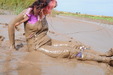 view details of set gm-4m065, Isabeau wears pink and purple dungarees into a spectacular riverbank mudbath