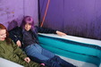 view details of set gm-4w013, Honeysuckle in an army boilersuit and Lady Jennifer in jeans, soaking wet