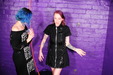 view details of set gm-4w032, Maude and Charity in punk dresses soak each other